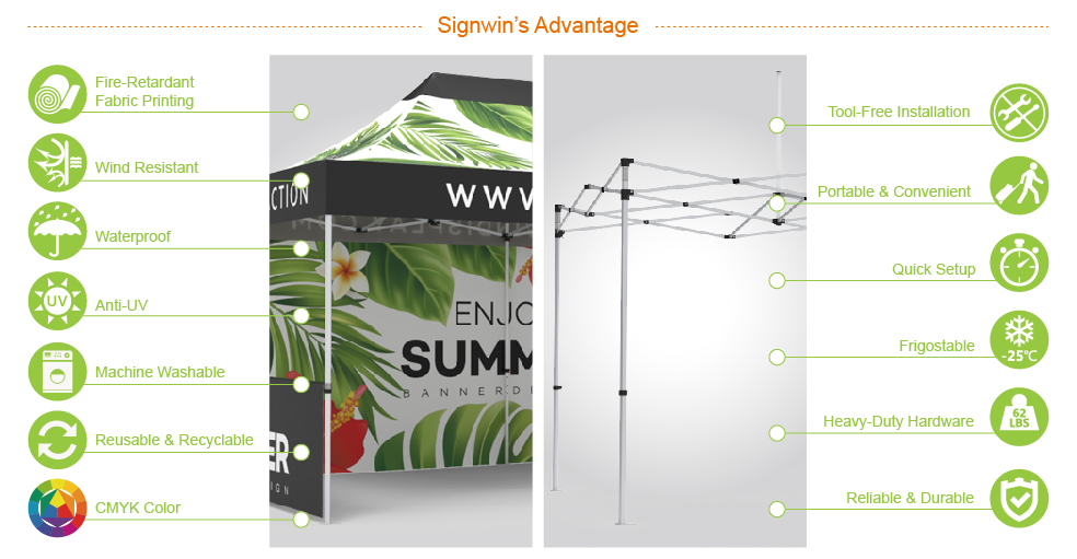 Signwin-10x20 Custom Pop Up Canopy Tent & Double-Sided Full Backwall & 2 x Single-Sided Half Sidewalls_10X20-HL-CT09_Advantage